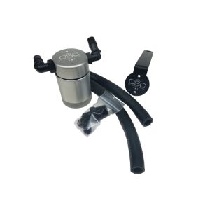 J&L 99-04 Ford Mustang SVT Cobra Passenger Side Oil Separator 3.0 - Clear Anodized