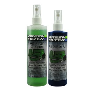 Green Filter USA 2802 Cleaner and Synthetic Oil Kit; 12oz. Cleaner; 8oz. Oil (Blue)