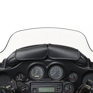 Willie & Max 04725 06-13 HD FL/FLH/FLT/FLHT Two Pouch Windshield Bag (21.25inL x 6.5inH x 2.25inD) - Black