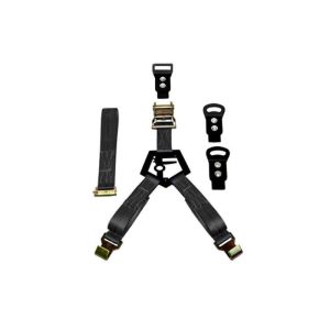 N-Fab Bed Mounted Rapid Tire Strap Universal - Gloss Black - Black Strap