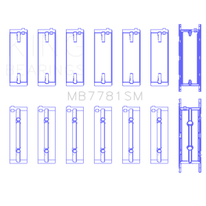 King Engine Bearings MB7781SM0.5 King BMW N57 D30 A/B/C / N57N / N57S (Size +0.5mm) Main Bearing Set