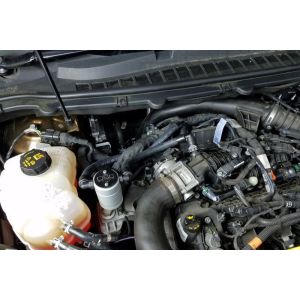 J&L 15-19 Ford Edge Sport/ST Passenger Side Oil Separator 3.0 - Clear Anodized