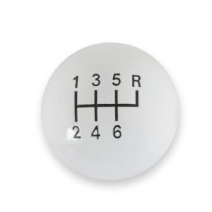 Classic 6-Speed Shift Knob White (3/8-16)