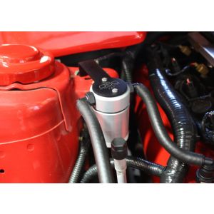 J&L 05-10 Ford Mustang GT/Bullitt/Saleen Passenger Side Oil Separator 3.0 - Clear Anodized
