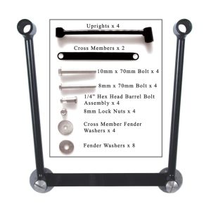 Willie & Max 58633-00 Universal Saddlebag Hard Mount Steel Kit - Black