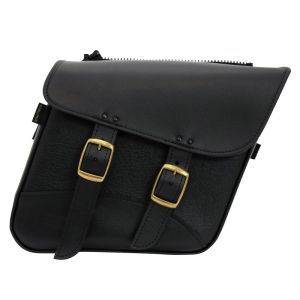 Willie & Max 59588-08 Universal Fit Brass Monkey Compact Slant Saddlebag Set (12inL x 9.5inH x 5.5inW)- Black