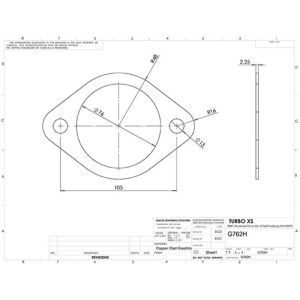 Turbo XS 2-Bolt High Temperature Exhaust Gasket 76mm/3in ID (Single)