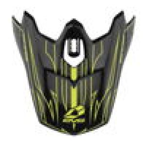 EVS H16T3P-VSBKHVY T3 Pinner Visor - Black/ Hivis Yellow