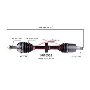 PROTECH AXLES HO10532 CV Axle Assembly