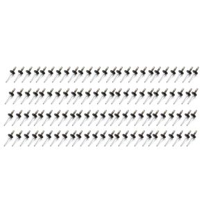FIVESTAR FIV814B-100L Lrg Hd Rivet Black Multi -grip 100pk