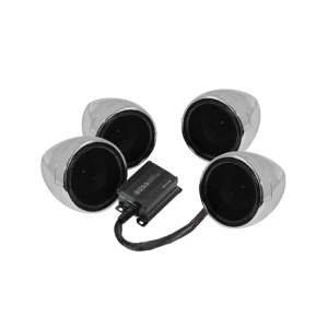 Boss Audio MC470B Systems Motorcycle Speaker Amplifier/ Bluetooth/ 3in Speakers Pair- Chrome