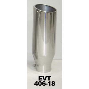 PYPES PERFORMANCE EXHAUST PYPEVT406-18 Exhaust Tip 4in x 6in 18in L Polished Bolt-on