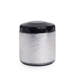 Oil Filter Heat Barrier 3-4 Inch x 12 Inch (4 pieces) Up to 2000 Degree Fahrenheit Silver Adhesive Backed Thermo Tec