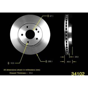 BENDIX DRUM & ROTORS PRT5492 BENDIX Disc Brake Rotor