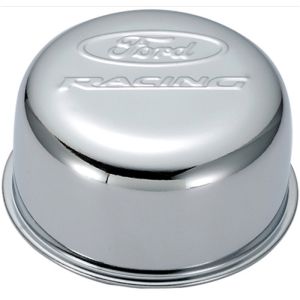 FORD FRD302-200 Chrome Steel Breather W/Ford Racing Logo