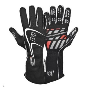 K1 RACEGEAR K1R23-TR1-N-S Glove Track1 Black Small SFI 5