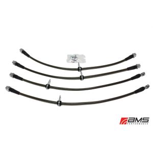 AMS AMS.04.01.0004-1 Performance 08-15 Mitsubishi EVO X Stainless Steel Brake Lines (4 Lines)