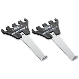 Ford Racing 302-640 Wire Loom: Ford Racing Logo, Chrome Base/Black