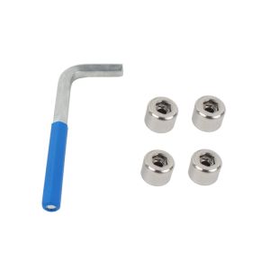 Kentrol 97-06 Jeep OEM Anti-Theft Door Nuts Wrangler TJ - Polished Silver