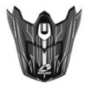 EVS H16T3P-VSMBKW T3 Pinner Visor - Matte Black/White