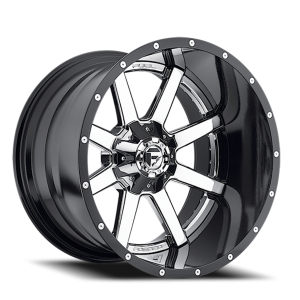 Aluminum Wheels 20X12 Maverick D260 8 On 170 Chrome/Gloss Black Lip 125.1 Bore -44 Offset Fuel Off Road Wheels