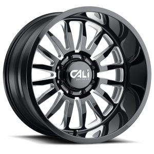 Cast Aluminum Wheels Summit 9110 GB-M 20x10 Milled Spokes Gloss Black 8 On 170 Bolt Pattern -25 Offset Cali Offroad Wheels