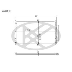 KOYORAD CD080672 Koyorad A/C Condenser CD080672