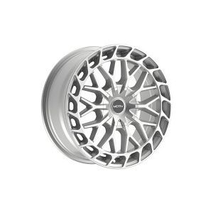 Motiv GLOSS SILVER BOLT ON COVER CAP WITH BLACK EMBLEM AND BRUSHED "MOTIV" LOGO FOR MOTIV 442