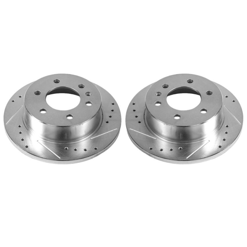 PowerStop EBR1038XPR PowerStop Evolution Performance Drilled, Slotted & Plated Brake Rotor Pair