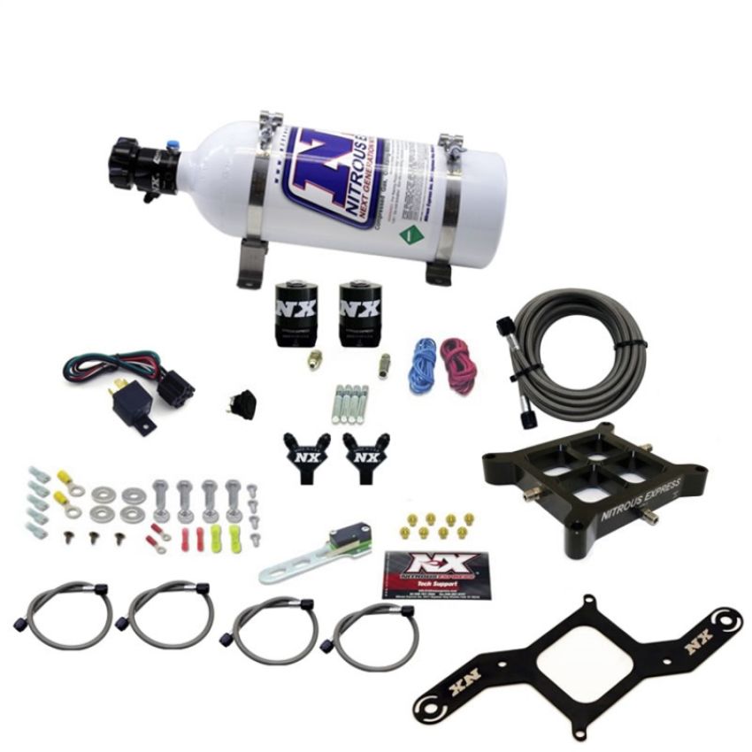 Nitrous Express 60542-05 4150 BILLET CROSSBAR, PRO POWER (100-200-300-400-500HP) WITH 5LB BOTTLE.