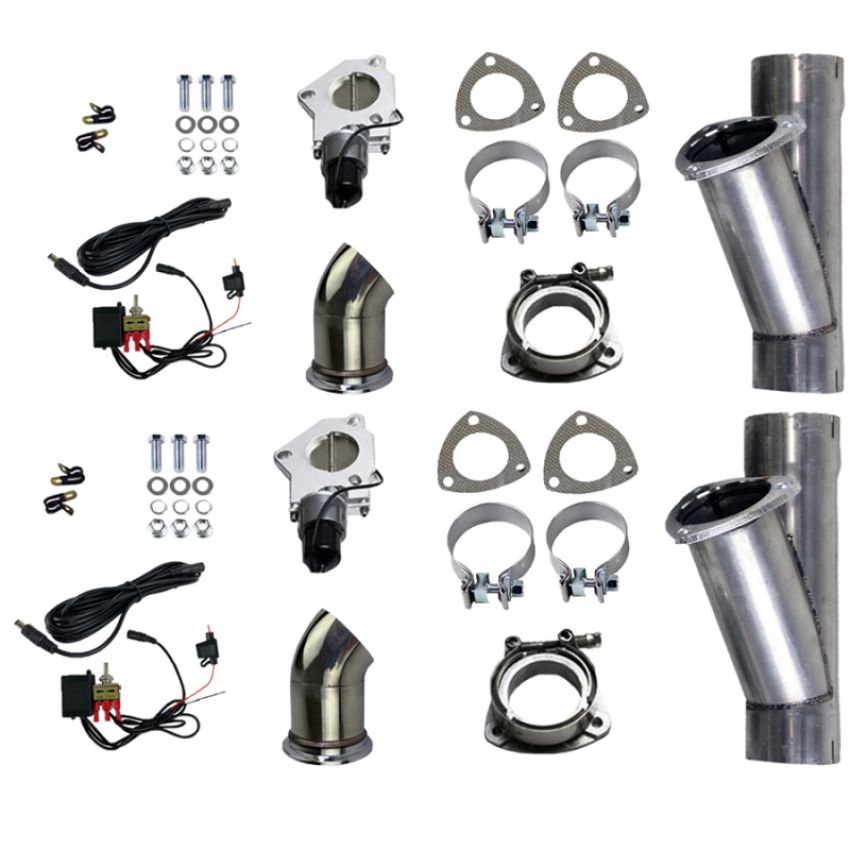 Granatelli Motor Sports 303530D Electronic Exhaust Cutout Systems - Aluminized Mild Steel - Slip Fit