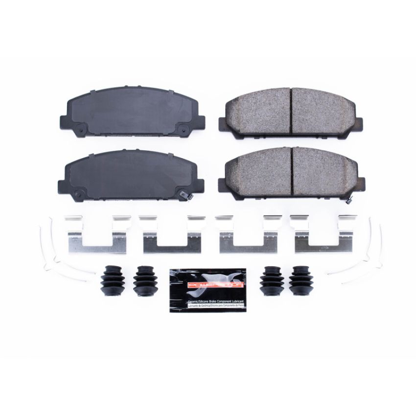 PowerStop Z23-1509 PowerStop - Z23 Daily Driver Carbon-Fiber Ceramic Brake Pads with Hardware Kit