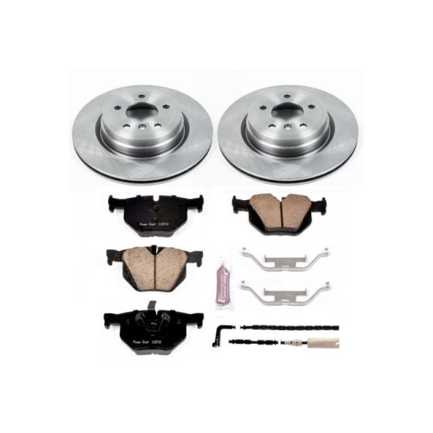 PowerStop KOE045 OE Stock Replacement Low-Dust Ceramic Brake Pad and Rotor Kit