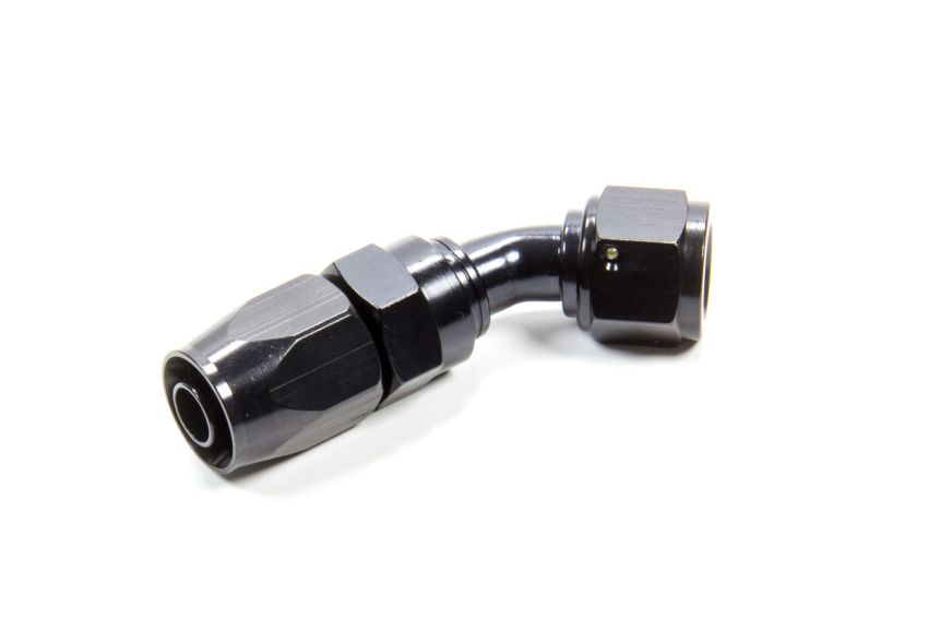 FRAGOLA FRG224505-BL Hose Fitting #6 45 Deg. to #8 Hose Black
