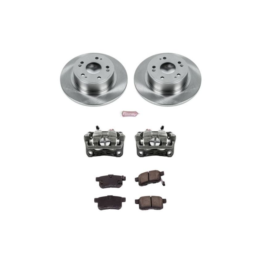 PowerStop KCOE5368 OE Stock Replacement Low-Dust Ceramic Brake Pad, Rotor and Caliper Kit