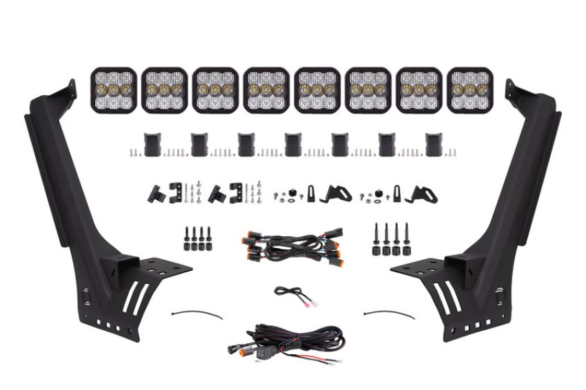 Diode Dynamics DD6821 Jeep JL SS5 Sport CrossLink Windshield - White Combo Lightbar Kit