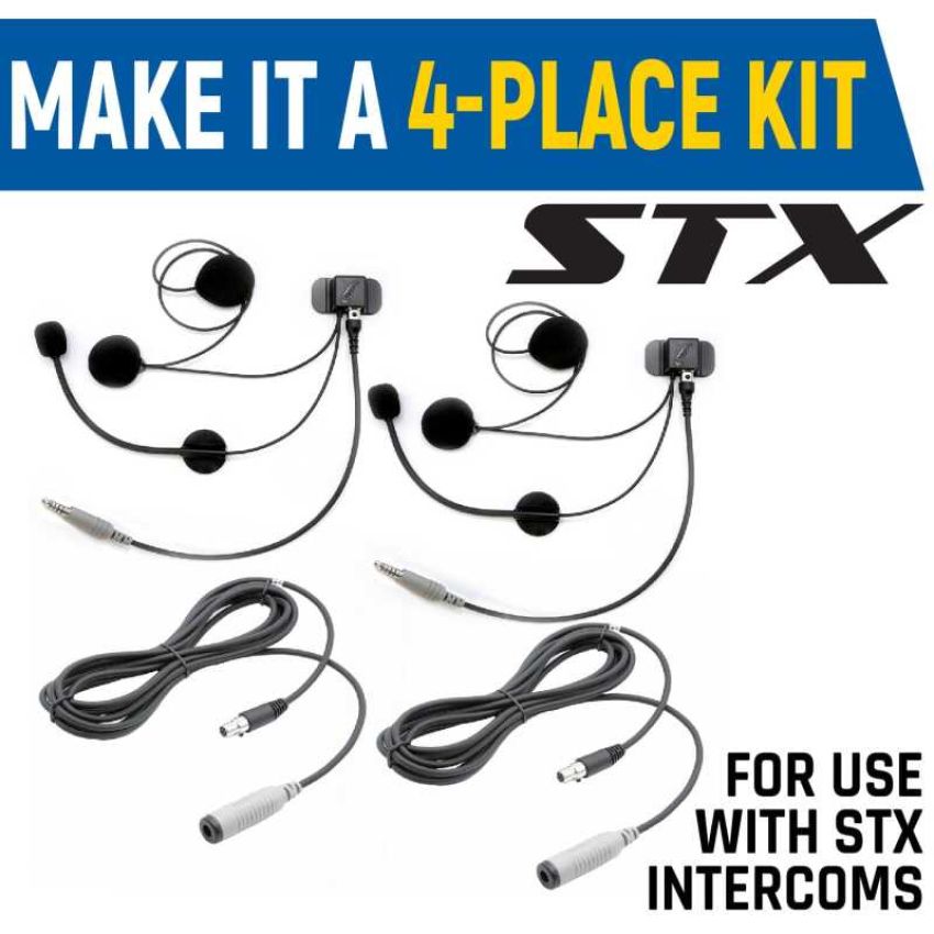 Rugged Radios PLUS2-H28 Rear Seat Expansion Kit w/ Helmet Kits or Headsets /AlphaBass Headset - Over the Head