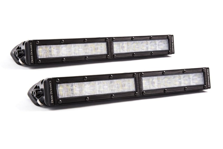 Diode Dynamics DD5023P 12 In LED Light Bar Single Row Straight Clear Wide (Pair) Stage Series