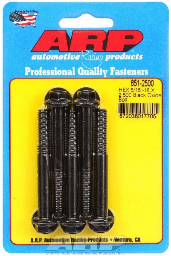 ARP ARP651-2500 Bolt Kit 6pt 5pk 5/16-18 x 2.500