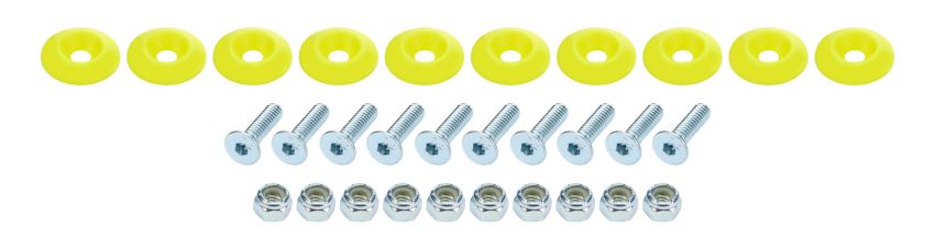ALLSTAR PERFORMANCE ALL18688 Countersunk Bolt Kit Fluorescent Yellow 10pk