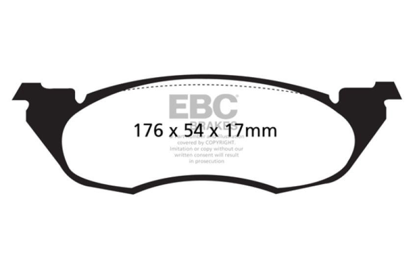 EBC Brakes DP61632 6000 Series Greenstuff Truck/SUV Brakes Disc Pads