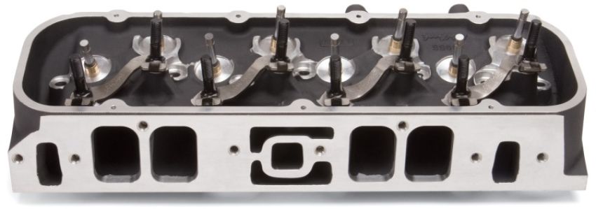 Edelbrock 61559 Single Marine BBC Rect Port Head w/ Valves