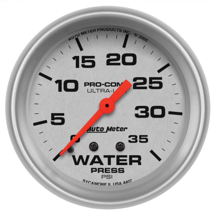 AutoMeter 4407 GAUGE, WATER PRESS, 2 5/8