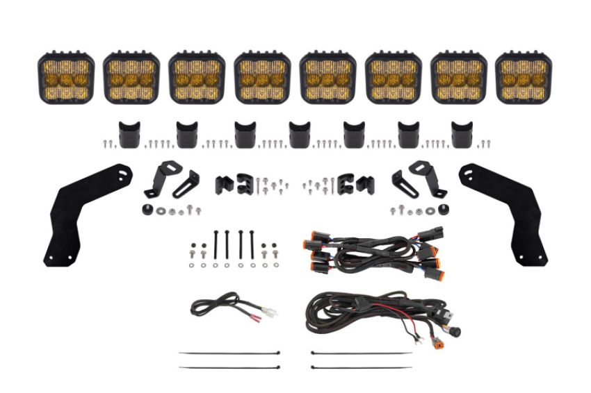 Diode Dynamics DD7891 17-24 Can-Am Maverick X3 SS5 Sport CrossLink Roof Lightbar Kit - Yellow Combo