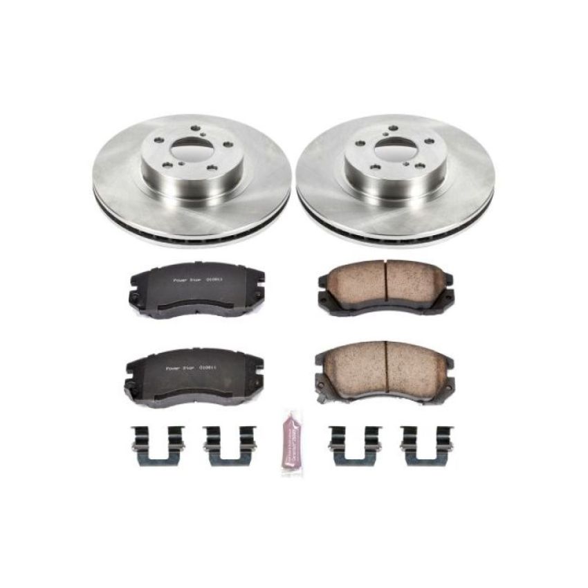 PowerStop KOE1118 OE Stock Replacement Low-Dust Ceramic Brake Pad and Rotor Kit