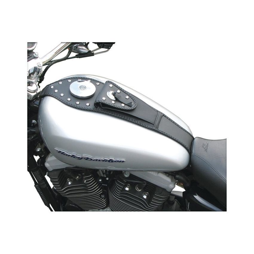 Mustang Motorcycle 93323 Mustang 04-21 Harley Sportster Tank Bib w/Studs - Black