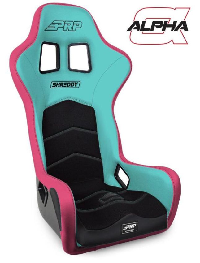 PRP Seats SHRDYA3901-02 PRP Shreddy Alpha Composite Seat Black- Pink/Teal