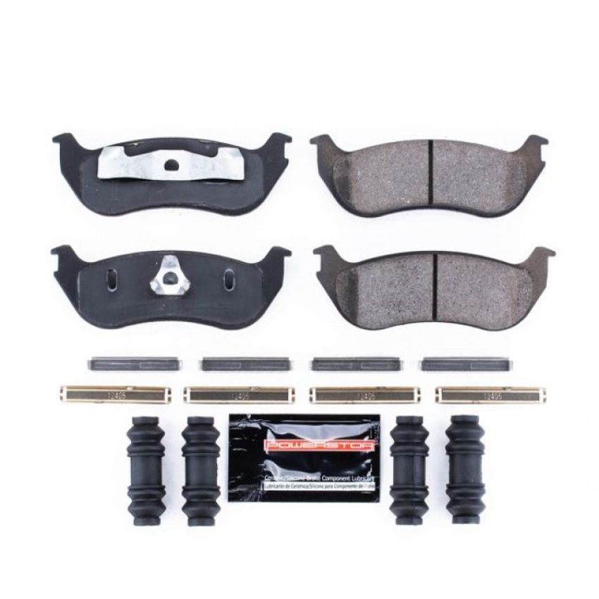 PowerStop Z23-881 PowerStop - Z23 Daily Driver Carbon-Fiber Ceramic Brake Pads with Hardware Kit
