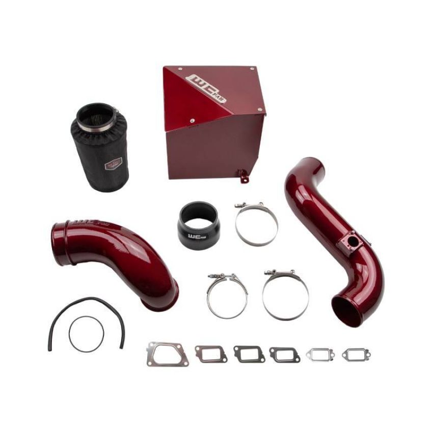 Wehrli WCF100304-RED 11-16 Chevrolet 6.6L Duramax LML 4in Intake Kit Stage 2 - WCFab Red