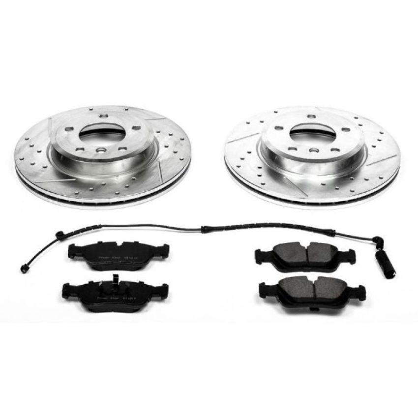 PowerStop K869 Z23 Daily Driver Carbon-Fiber Ceramic Brake Pad and Drilled & Slotted Rotor Kit